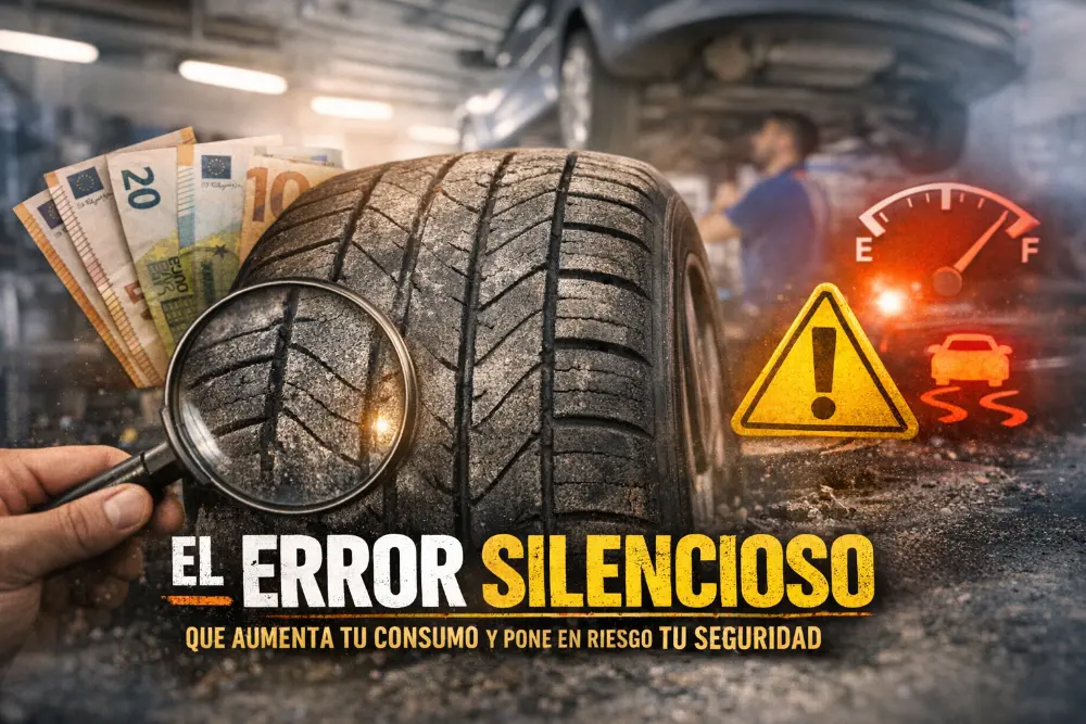 Mecánico realizando revisión pre-ITV a un coche en taller de Guadarrama