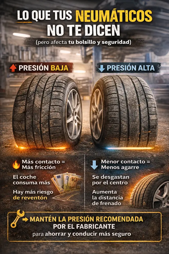 revisión neumáticos coche desgaste irregular taller mecánico Guadarrama comprobación ruedas coche