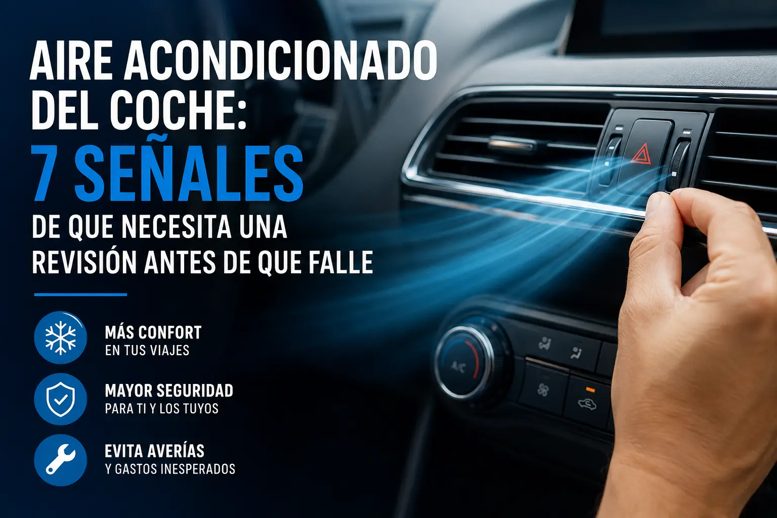 Mecánico realizando revisión pre-ITV a un coche en taller de Guadarrama